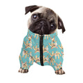 Watercolor French Bulldog Puppy Print Dog Zip Up Jacket