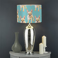 Watercolor French Bulldog Puppy Print Drum Lamp Shade
