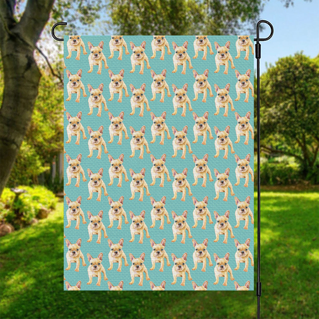 Watercolor French Bulldog Puppy Print Garden Flag