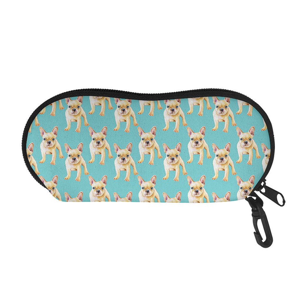 Watercolor French Bulldog Puppy Print Glasses Case