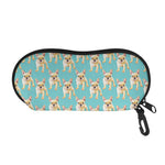 Watercolor French Bulldog Puppy Print Glasses Case