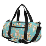 Watercolor French Bulldog Puppy Print Gym Bag