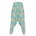 Watercolor French Bulldog Puppy Print Hammer Pants