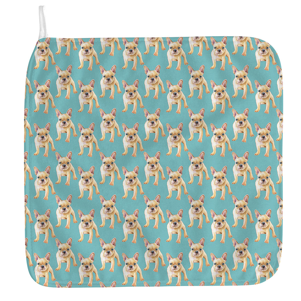 Watercolor French Bulldog Puppy Print Hand Towel