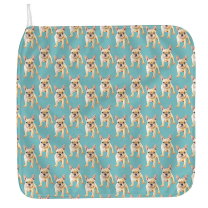 Watercolor French Bulldog Puppy Print Hand Towel