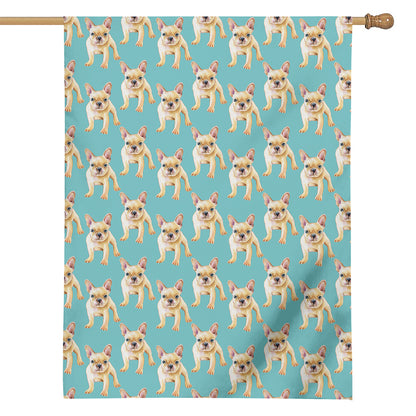 Watercolor French Bulldog Puppy Print House Flag