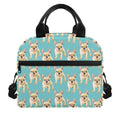 Watercolor French Bulldog Puppy Print Insulated Lunch Bag