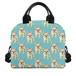 Watercolor French Bulldog Puppy Print Insulated Lunch Bag
