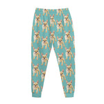 Watercolor French Bulldog Puppy Print Jogger Pants
