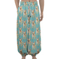Watercolor French Bulldog Puppy Print Lantern Pants