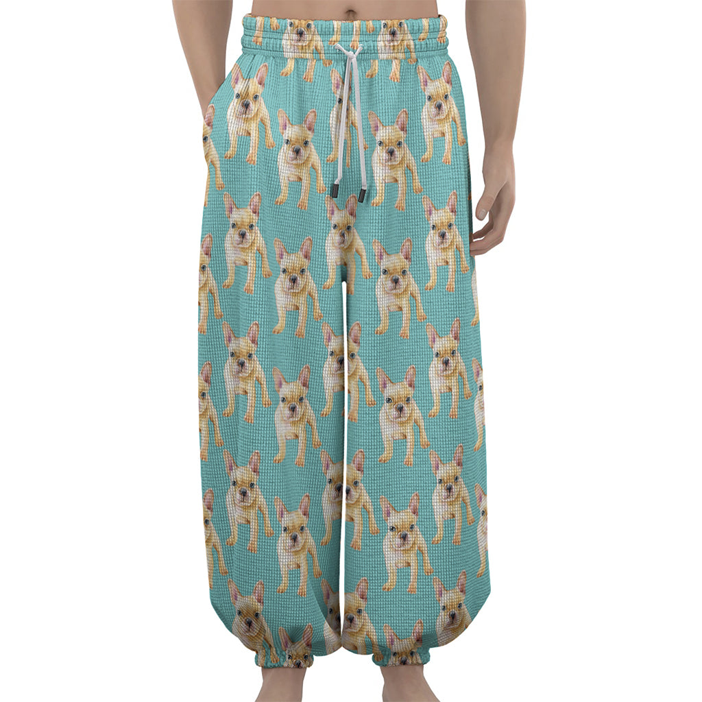 Watercolor French Bulldog Puppy Print Lantern Pants