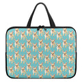 Watercolor French Bulldog Puppy Print Laptop Sleeve With Handle