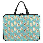 Watercolor French Bulldog Puppy Print Laptop Sleeve With Handle