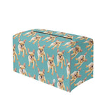 Watercolor French Bulldog Puppy Print Leather Tissue Box Cover