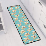 Watercolor French Bulldog Puppy Print Long Kitchen Mat