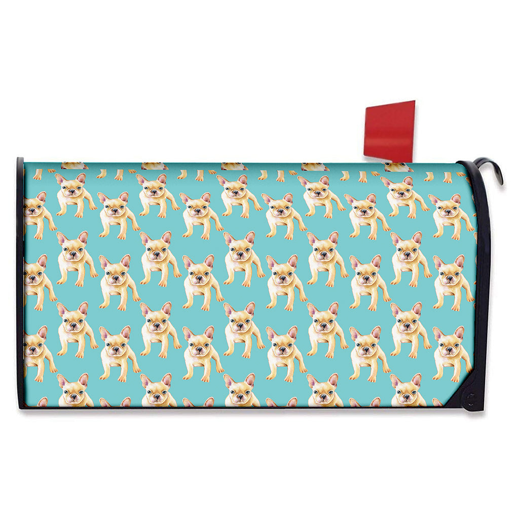 Watercolor French Bulldog Puppy Print Mailbox Cover