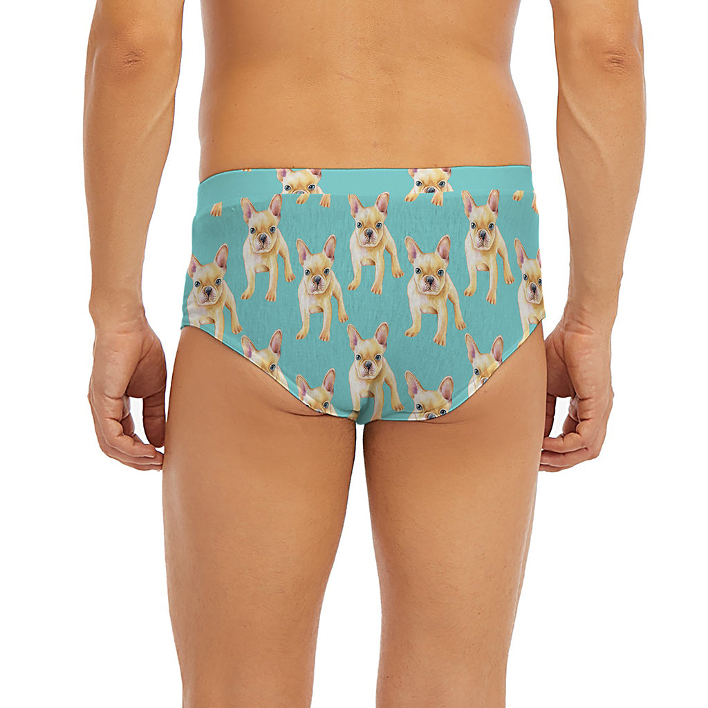 Watercolor French Bulldog Puppy Print Men's Briefs