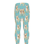Watercolor French Bulldog Puppy Print Men's leggings