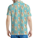 Watercolor French Bulldog Puppy Print Men's Polo Shirt