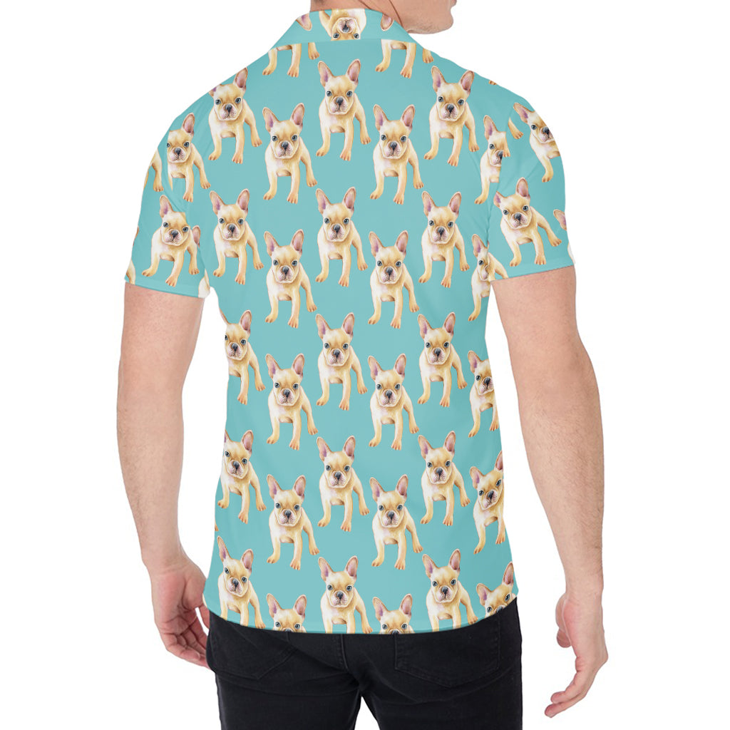 Watercolor French Bulldog Puppy Print Men's Shirt