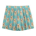 Watercolor French Bulldog Puppy Print Mesh Shorts