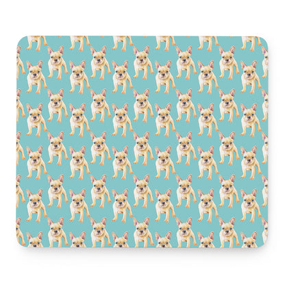 Watercolor French Bulldog Puppy Print Mouse Pad