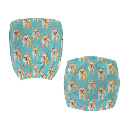 Watercolor French Bulldog Puppy Print Office Chair Cover