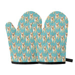 Watercolor French Bulldog Puppy Print Oven Mitts