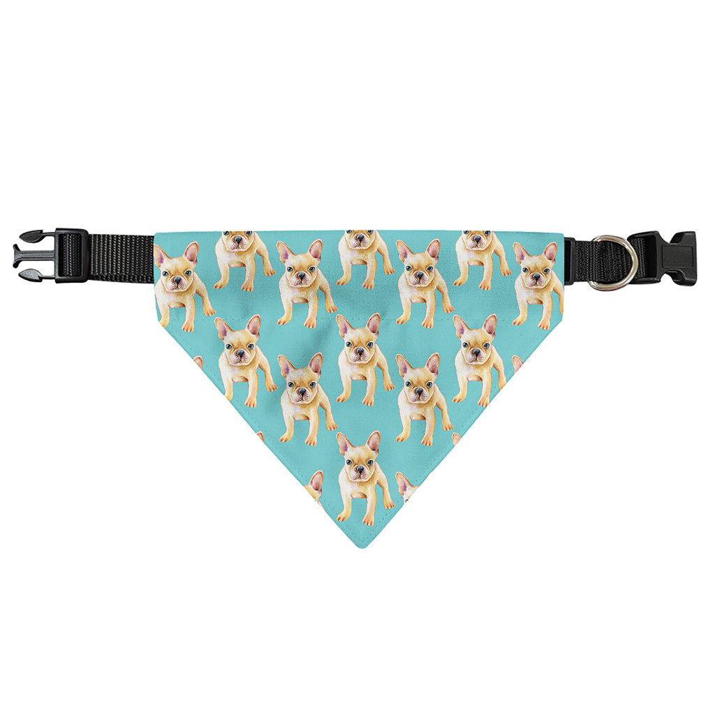 Watercolor French Bulldog Puppy Print Over The Collar Dog Bandana