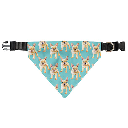 Watercolor French Bulldog Puppy Print Over The Collar Dog Bandana