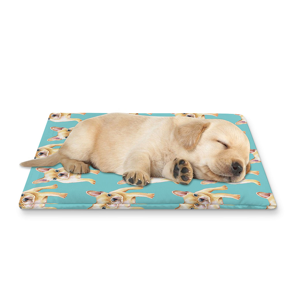Watercolor French Bulldog Puppy Print Pet Cooling Mat Cover