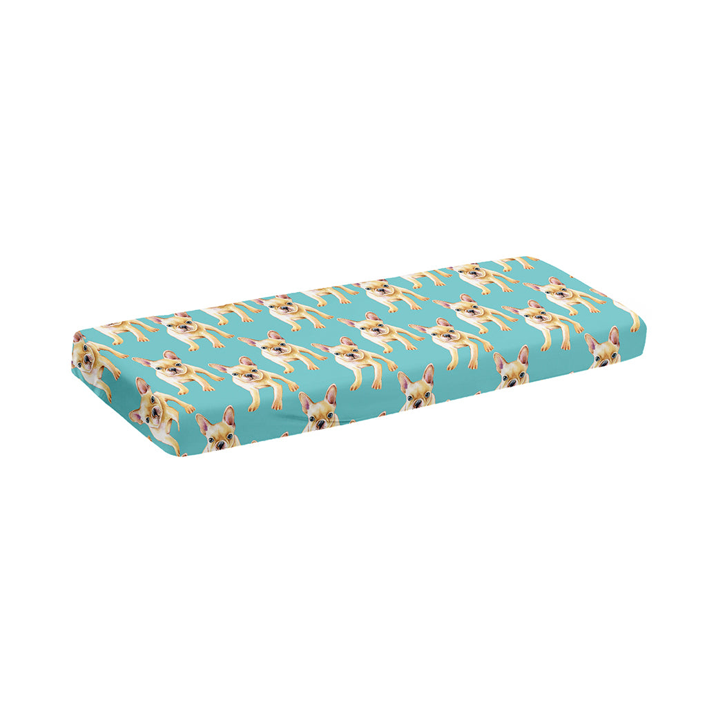 Watercolor French Bulldog Puppy Print Piano Keyboard Cover