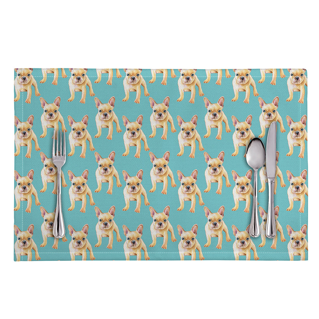 Watercolor French Bulldog Puppy Print Placemat