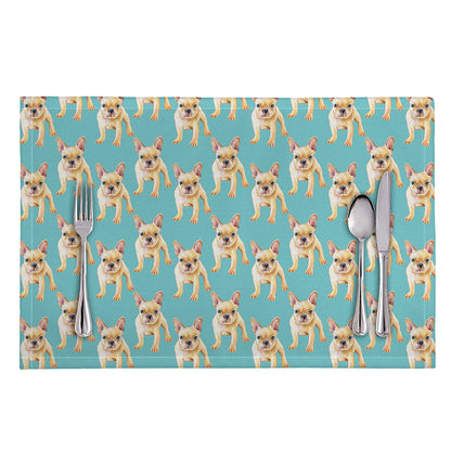 Watercolor French Bulldog Puppy Print Placemat