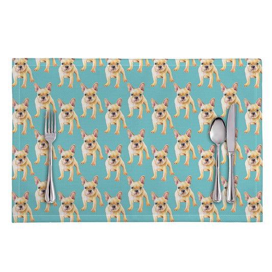 Watercolor French Bulldog Puppy Print Placemat