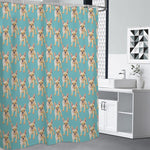 Watercolor French Bulldog Puppy Print Premium Shower Curtain