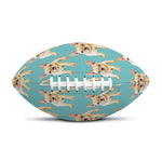 Watercolor French Bulldog Puppy Print Rugby Ball