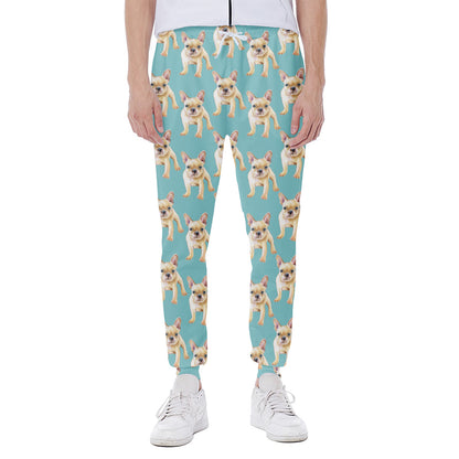 Watercolor French Bulldog Puppy Print Scuba Joggers