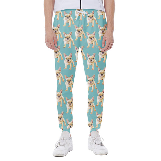 Watercolor French Bulldog Puppy Print Scuba Joggers