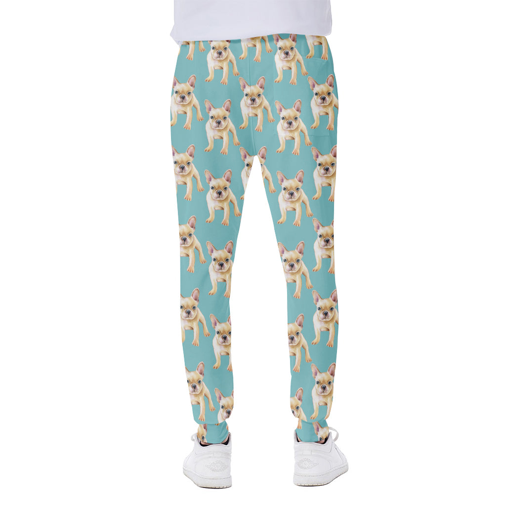 Watercolor French Bulldog Puppy Print Scuba Joggers