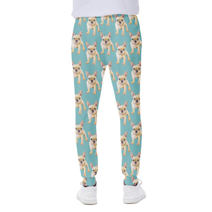 Watercolor French Bulldog Puppy Print Scuba Joggers