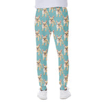 Watercolor French Bulldog Puppy Print Scuba Joggers
