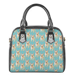 Watercolor French Bulldog Puppy Print Shoulder Handbag