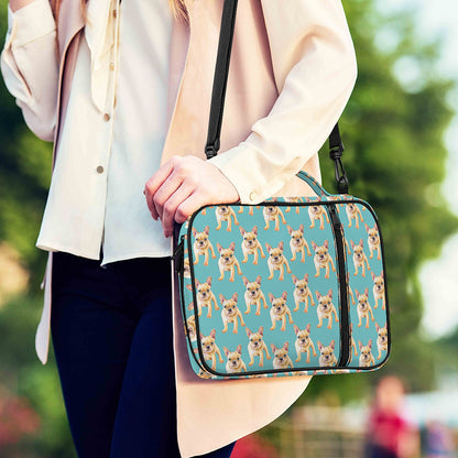 Watercolor French Bulldog Puppy Print Shoulder Strap Bible Bag