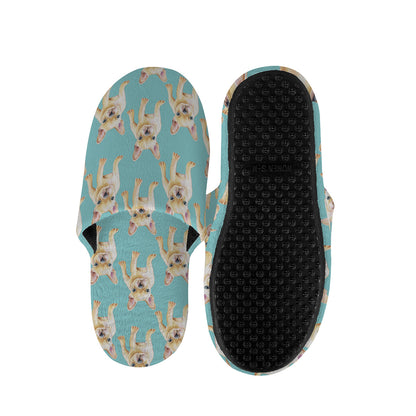 Watercolor French Bulldog Puppy Print Slippers