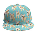 Watercolor French Bulldog Puppy Print Snapback Cap