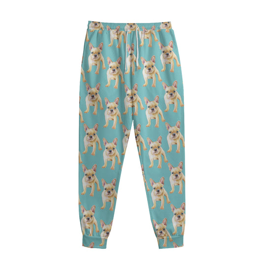 Watercolor French Bulldog Puppy Print Sweatpants