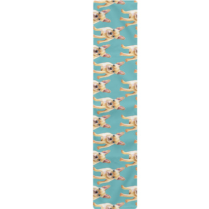 Watercolor French Bulldog Puppy Print Table Runner
