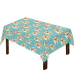 Watercolor French Bulldog Puppy Print Tablecloth