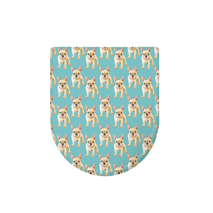 Watercolor French Bulldog Puppy Print Toilet Lid Cover